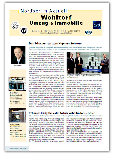 Kundenzeitung Herbst 2008