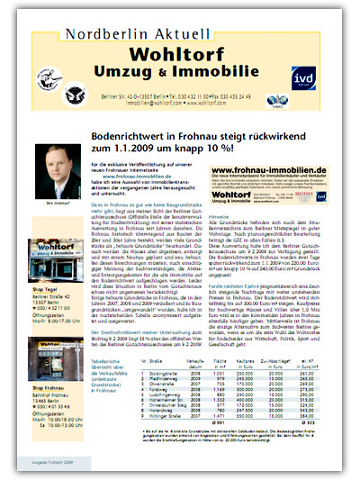 Kundenzeitung Frühjahr 2009