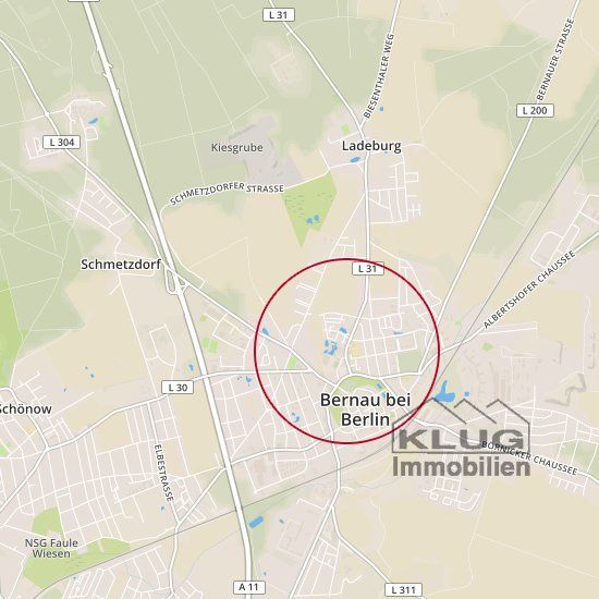 Karte Bernau