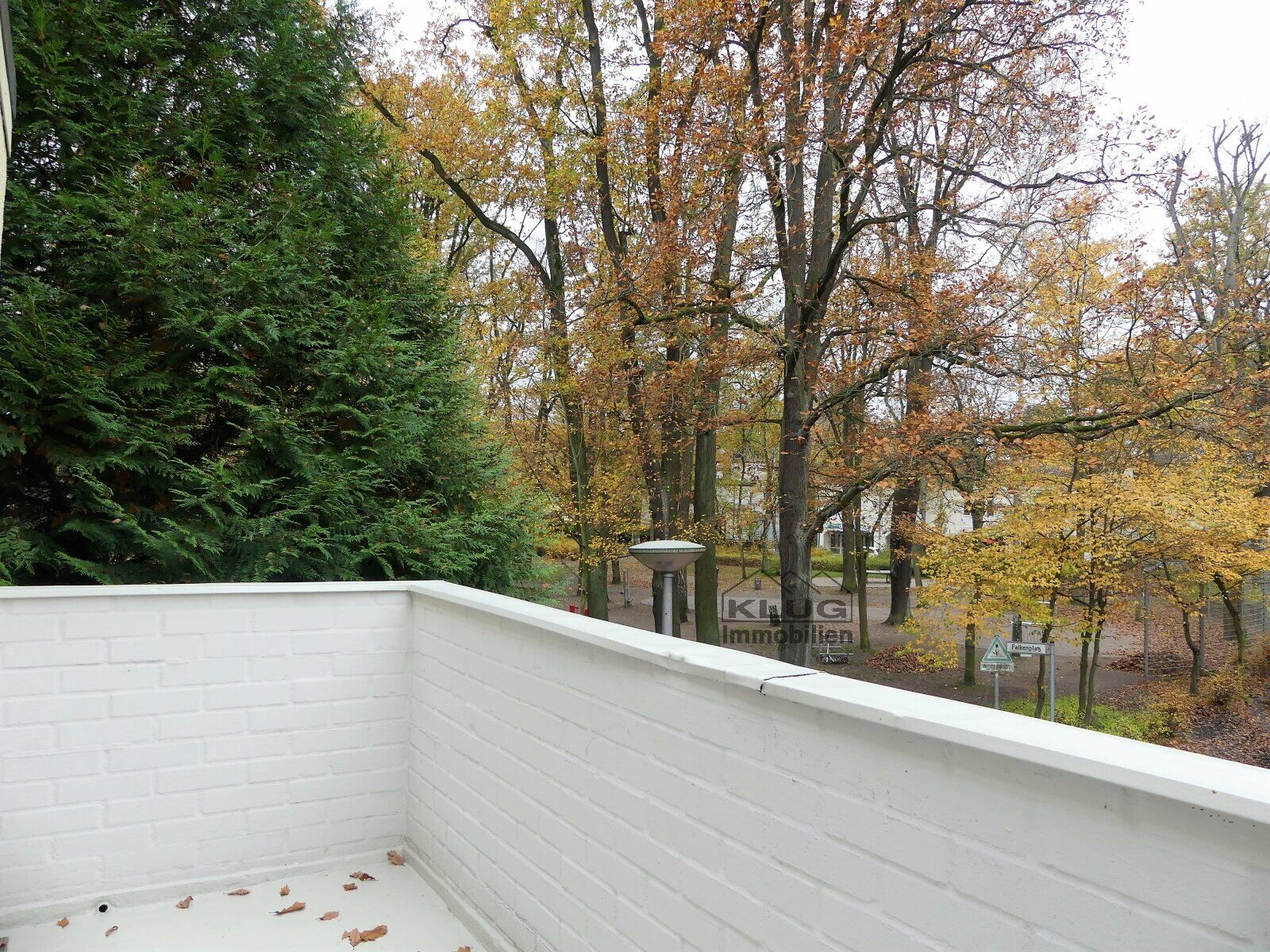 Balkon mit Blick auf den Falke