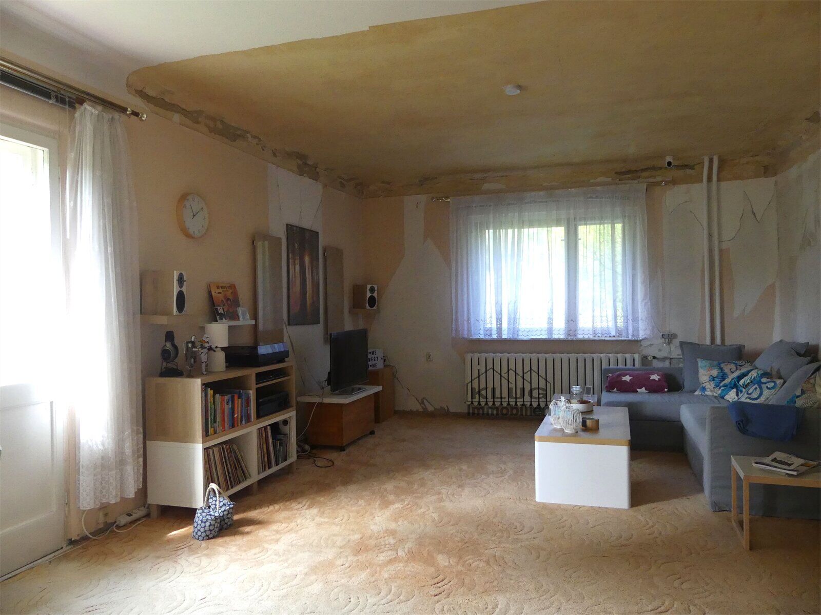 Wohnzimmer mit Ausgang zum Gar