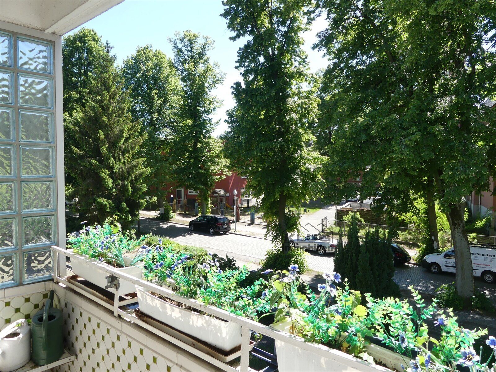 Blick vom Balkon