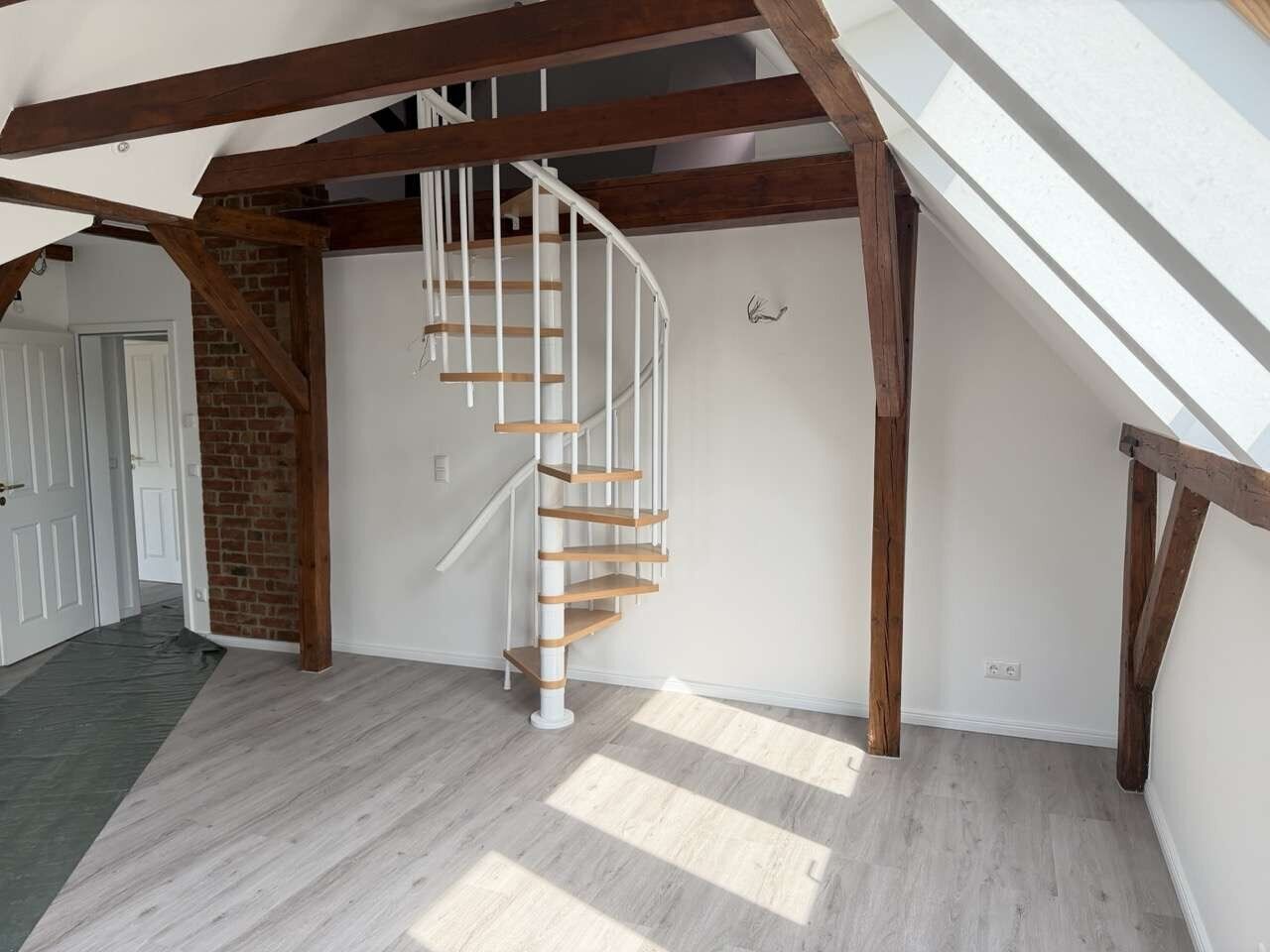 Wendeltreppe zum Dachboden