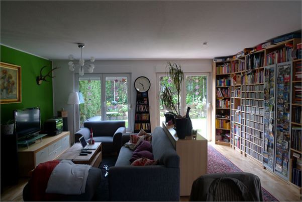 Wohnzimmer mit Blick zur Terra