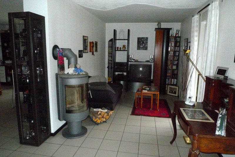 Wohnzimmer mit Kaminofen