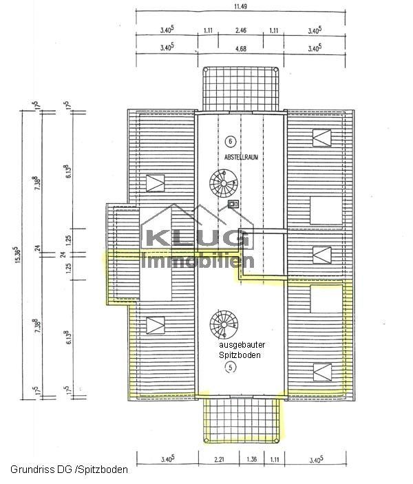 Grundriss Spitzboden