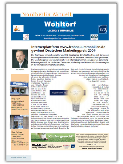 Kundenzeitung Sommer 2009