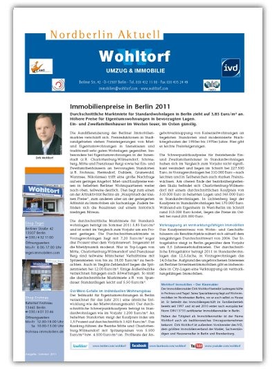 Kundenzeitung Sommer 2011